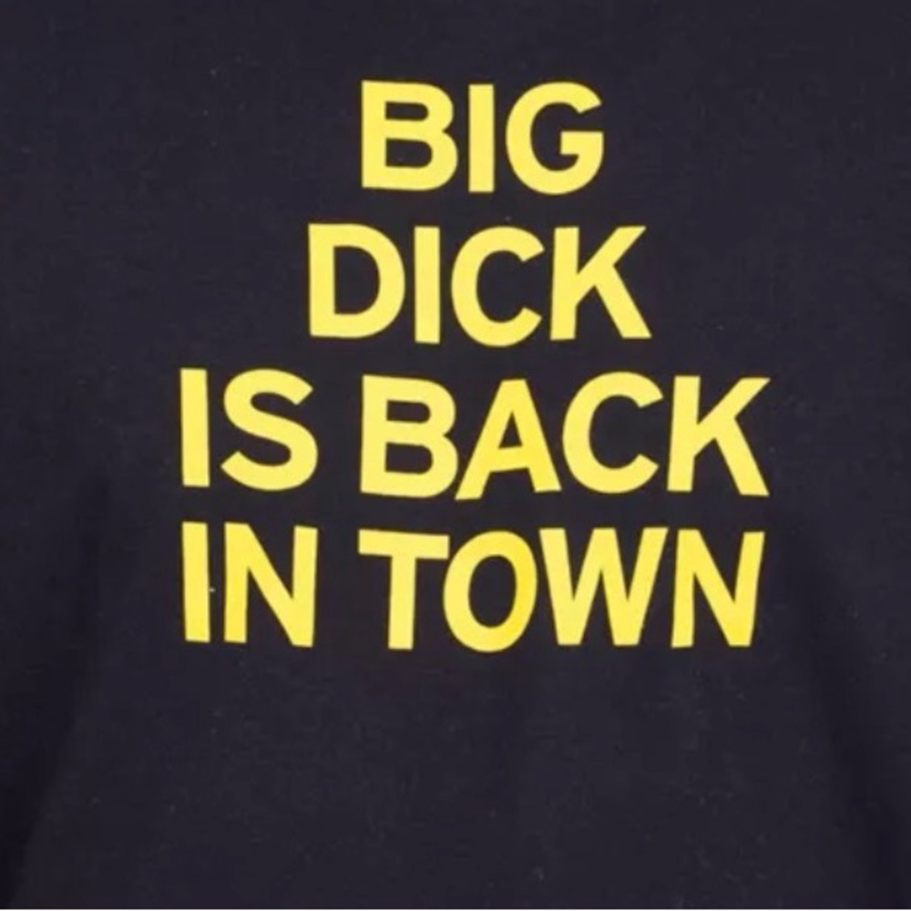 Black T-Shirt with Bold Yellow Text
